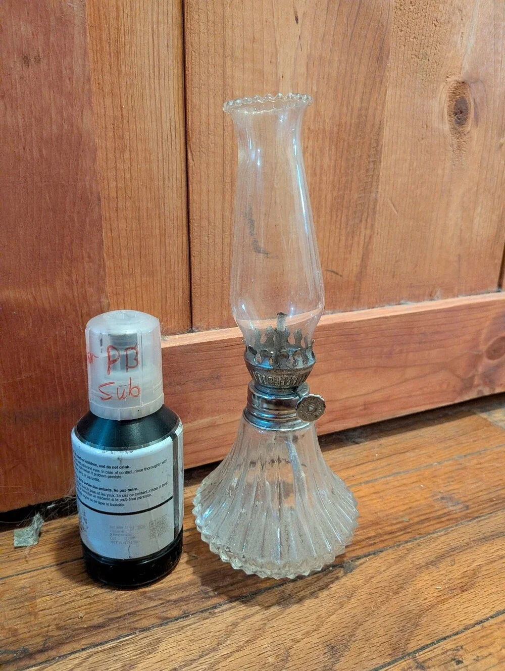Clear Glass Vintage-Style Oil Lamp - Home Accents mini